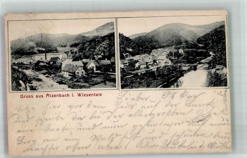 79669 W7863 Atzenbach 1905 - Industrie-Gebiet Die Wiese Wiesental