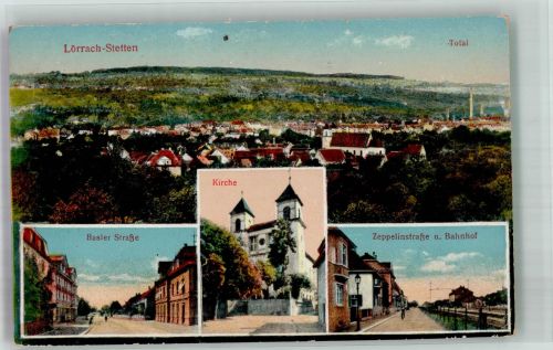 79539 W7850 Stetten - Baslerstrasse Kirche Zeppelinstrasse Bahnhof