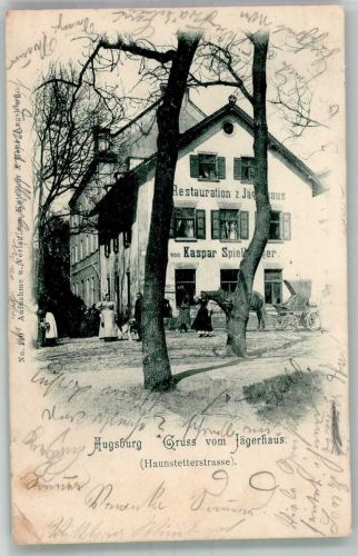 86150 W8900 Augsburg , Bay Gebrauchsspuren Gasthaus zum Jägerhaus Haunstetterstrasse