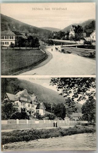 75339 W7545 Höfen an der Enz Gebrauchsspuren Dorfstrasse Villa Commerell Die Enz