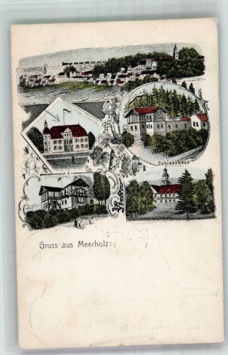 63571 W6460 Meerholz 1907 Gebrauchsspuren Gräfliches Palais Schiesshaus