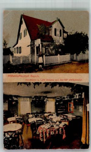 73630 W7064 Buoch Gebrauchsspuren Konditorei-Cafe Daheim Gaststube Inflationsporto