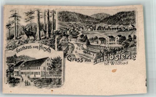 75337 W7546 Enzklösterle Gebrauchsspuren Gasthaus zum Hirsch