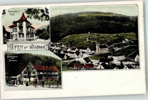 75339 W7545 Höfen an der Enz Gebrauchsspuren Post-Dependance Gasthaus zum Ochsen