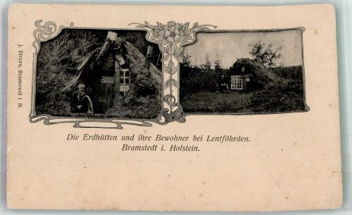 24632 W2359 Lentföhrden Gebrauchsspuren Erdhütten und ihre Bewohner Foto AK