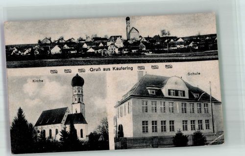 86916 W8912 Kaufering 1918 Gebrauchsspuren Wallfahrtskirche St. Leonhard Schulhaus