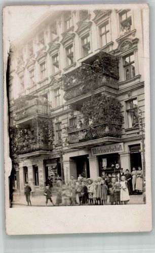 10115 W1000 Rixdorf 1902 Privatfoto AK Wohn- und Geschäftshaus Milchwirtschaft Ort lt. Stempel