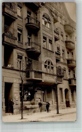 10115 W1000 Rixdorf 1911 Privatfoto AK Wohn- und Geschäftshaus Emailleschilder Ort lt. Stempel