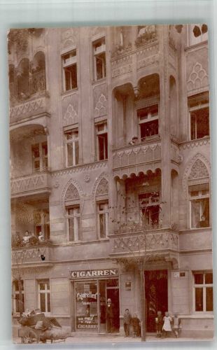 10115 W1000 Rixdorf 1908 Privatfoto AK Wohn- und Geschäftshaus Tabakwarenhandlung Ort lt. Stempel