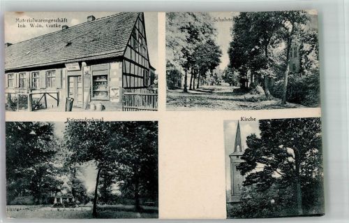 15324 O1211 Groß Neuendorf , Oderbruch - Handlung Gutke Kriegerdenkmal Schulstrasse Dorfkirche
