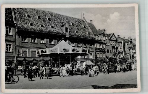 86150 W8900 Augsburg , Bay Foto AK WK II Volksfest Jakober Kirchweih Fahrgeschäft Festbesucher