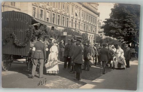 78462 W7750 Konstanz 1915 Foto AK Heimkehr Verwundeter Kriegsgefangenen aus franz. Gefangenschaft in Konstanz September 1915