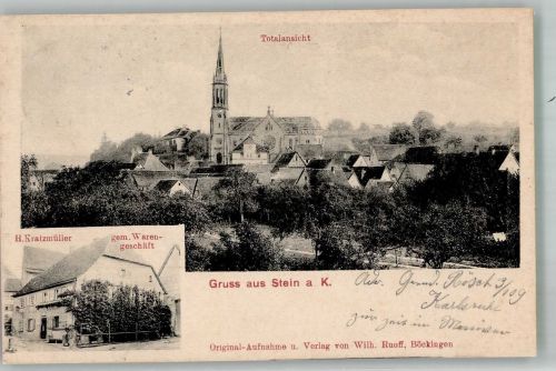 72379 W7450 Stein b Hechingen 1909 - Gemischtwaren Kratzmüller