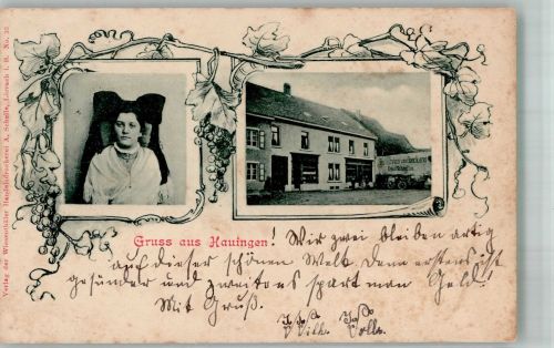 79539 W7850 Hauingen 1901 - Volkstracht Wohn- und Geschäftshaus