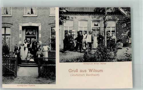 49849 W4459 Wilsum b Emlichheim Privatfoto AK Gasthaus von Wwe. Hölter Hofbesitzer Damink Gruppenfotos