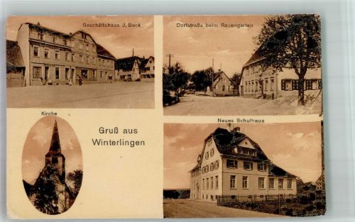 72474 W7472 Winterlingen - Dorfstrasse Geschäftshaus Beck Neues Schulhaus