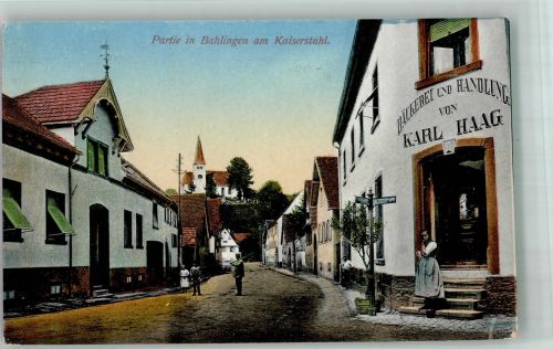 79353 W7836 Bahlingen , Kaiserstuhl - Dorfstrasse Bäckerei Haag