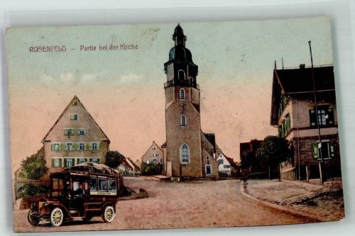 72348 W7463 Rosenfeld , Württ - An der Kirche Postauto