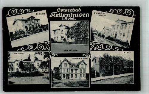 23746 W2436 Kellenhusen Ostsee 1920 - Kaufhaus Keßner Villa Heitmann Hotel-Gasthaus zur Tanne Haus Ewers Haus Höft
