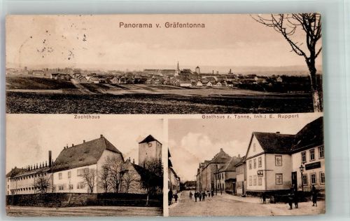 99958 O5823 Gräfentonna 1914 - Zuchthaus Gasthaus zur Tanne Dorfstrasse