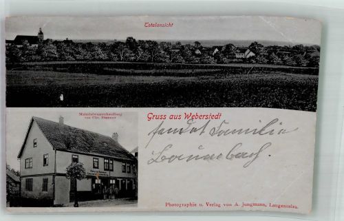99947 O5821 Weberstedt 1910 - Materialwaren Dammer