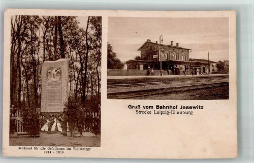 04838 O7281 Jesewitz - Denkmal für die Gefallenen im WK I 1914-1918 Bahnhof Jesewitz