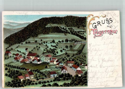 83565 W8019 Tegernau 1900 Lithographie Tergenau