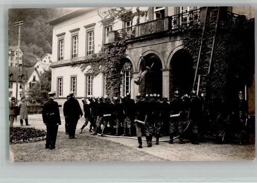 W7230 Schramberg Schramberger Schloss Feuerwehrübung Privat Foto AK Ort handschriftlich Feuerwehr BOAKC