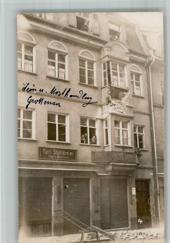 W8900 Augsburg , Bay Revolution 1919 Wohn- und Geschäftshaus Schreibwaren K. Stuhldreier Foto AK Ort handschriftlich Revolution BOAKC