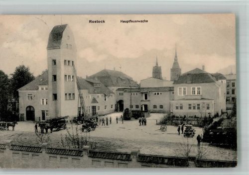 O2500 Rostock Hauptfeuerwache Feuerwehr 1912 BOAKC