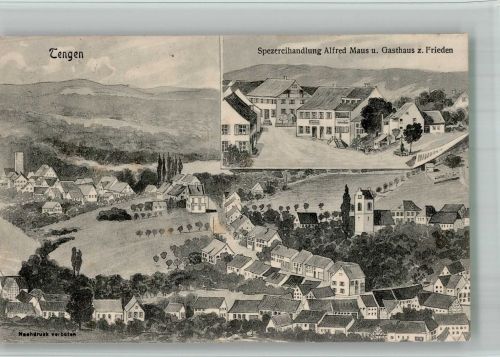78250 W7708 Tengen 1915 BOAKC Spezereihandlung Maus Gasthaus zum Frieden