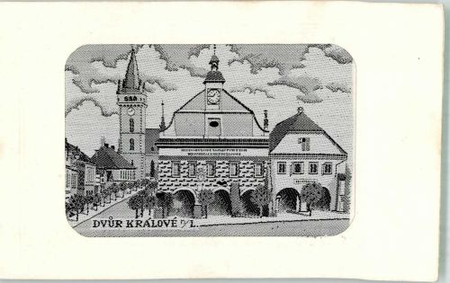 Dvur Králové n Lab Königinhof Elbe altes Rathaus Seide BOAKC