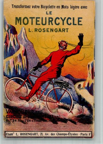 Paris Fahrrad mit Motor Moteurcycle Rosengart Motorrad BOAKC