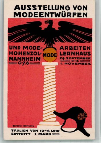 W6800 Mannheim Ausstellung von Modeentwürfen Plakative Kunst BOAKC