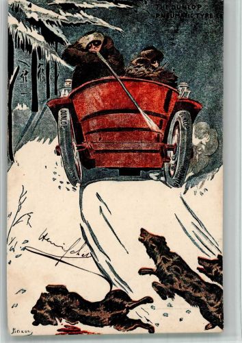 Dunlop Reifen Jagd Werbung Auto BOAKC