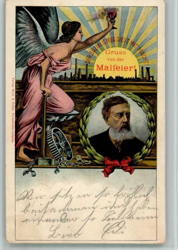 Basel Bâle Lithographie Arbeiterbewegung 1904 BOAKC