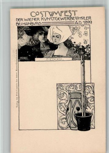 Hainburg an der Donau Kostümfest der Wiener Kunstgewerbeschüler Kunstgeschichte Wien 1899 BOAKC
