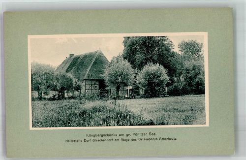 23629 W2401 Gleschendorf Foto AK Gasthaus Klingbergschänke am Gr. Pönitzer See