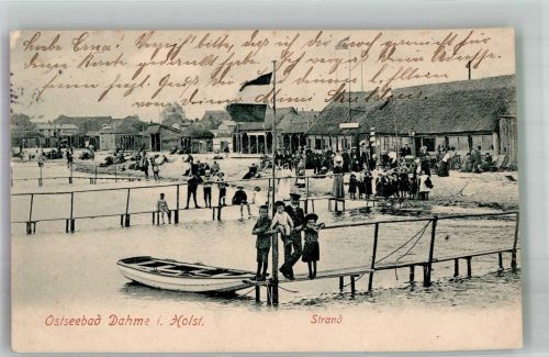 23747 W2435 Dahme , Holst 1904 Foto AK Schwimmbad Strand