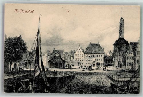 25348 W2208 Glückstadt Foto AK Alt-Glückstadt