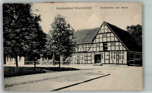 25541 W2212 Brunsbüttel Foto AK Amtsbüro Marktplatz