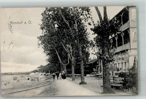 23669 W2408 Niendorf , Ostsee 1908 Foto AK Schwimmbad Strand