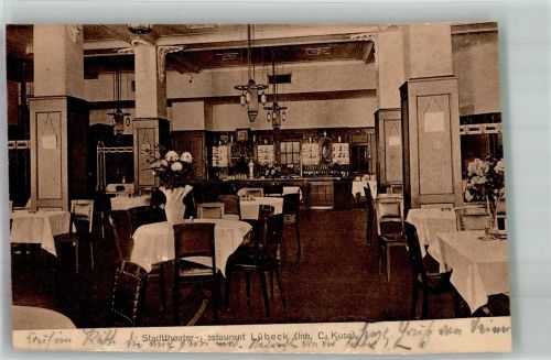 23552 W2400 Lübeck 1910 Foto AK Gasthaus Stadttheater