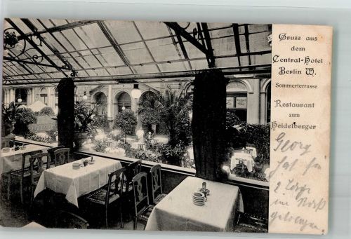 10115 W1000 Berlin Mitte 1907 Foto AK Central- Hotel Gasthaus zum Heidelberger