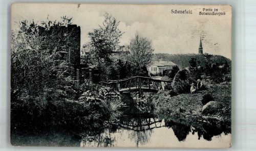 25560 W2216 Schenefeld , Mittelholst 1911 Foto AK Hohenzollernpark