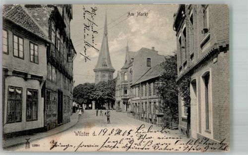 25554 W2213 Wilster 1905 Foto AK Kirche am Markt