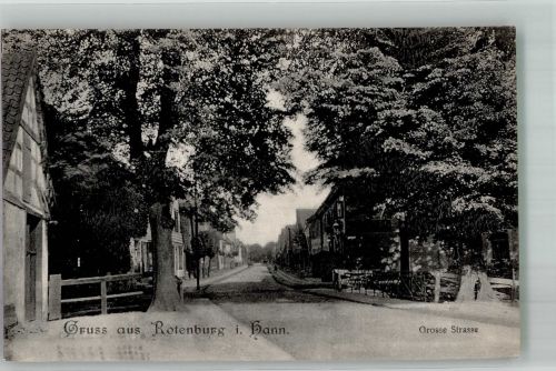 27356 W2720 Rotenburg Wümme 1908 Foto AK Große Straße