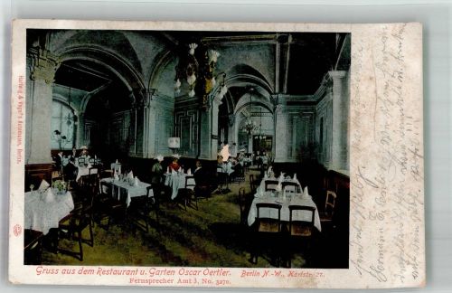 10115 O1193 Treptow 1908 Foto AK Gasthaus und Garten Oertler Karlstrasse