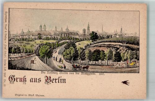 10115 W1000 Berlin, unsortiert Lithographie Berlin um 1807