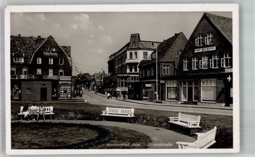 26571 W2983 Juist Foto AK Pension Baumann Villa Pirola Strandstrasse